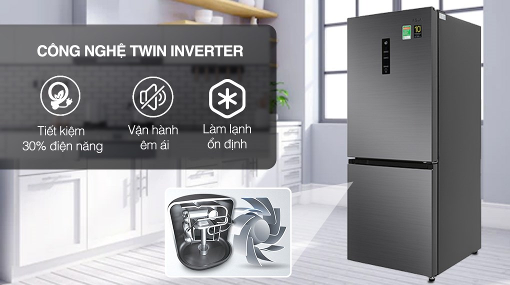 Tủ lạnh Aqua Inverter 260 Lít AQR-B306MA(HB) - Công nghệ tiết kiệm điện Tủ lạnh Aqua Inverter 260 Lít AQR-B306MA(HB) - Công nghệ tiết kiệm điện