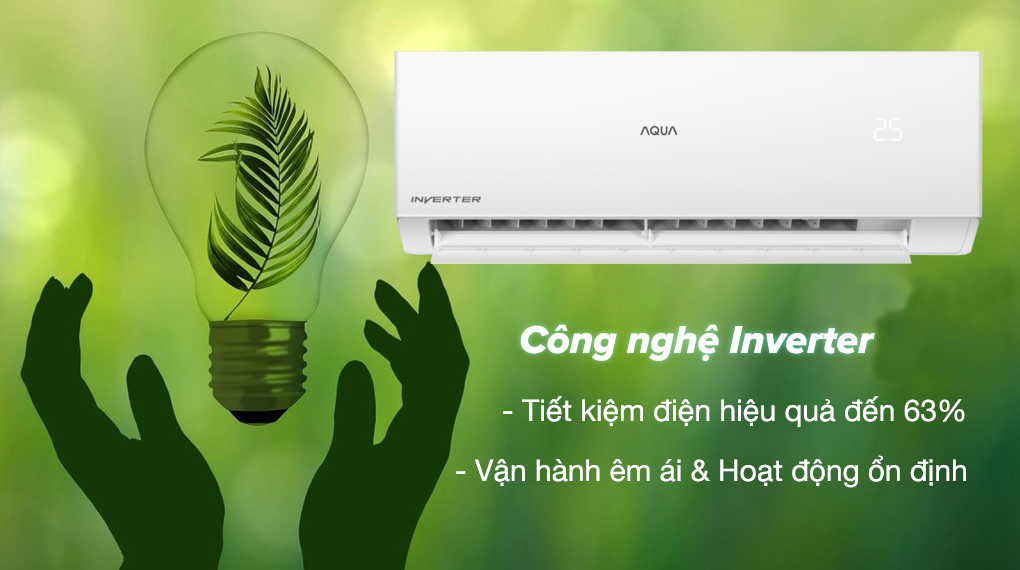 Điều hòa Aqua Inverter 18000 BTU AQA-RV18QA - Tiết kiệm điện Điều hòa Aqua Inverter 18000 BTU AQA-RV18QA - Tiết kiệm điện