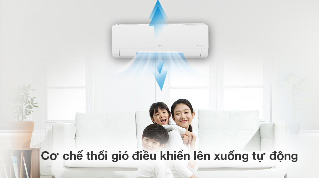 Máy lạnh LG Inverter 1.5 HP V13WIN - Cơ chế thổi gió Máy lạnh LG Inverter 1.5 HP V13WIN - Cơ chế thổi gió