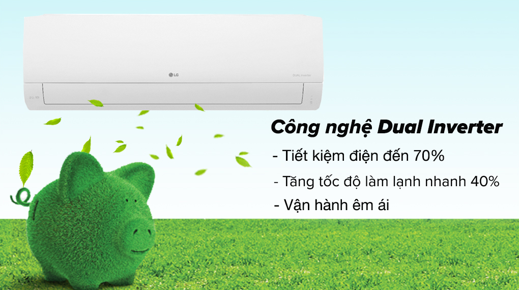 Máy lạnh LG Inverter 2 HP V18WIN - Công nghệ Dual Inverter tiết kiệm điện đến 70%, vận hành êm ái và tăng tốc độ làm lạnh nhanh 40% Máy lạnh LG Inverter 2 HP V18WIN - Công nghệ Dual Inverter tiết kiệm điện đến 70%, vận hành êm ái và tăng tốc độ làm lạnh nhanh 40%