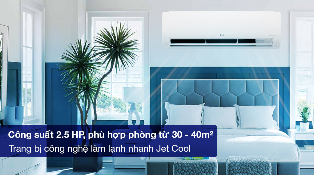 Máy lạnh LG Inverter 2.5 HP V24WIN - Công suất 2.5 HP phù hợp căn phòng từ 30 - 40m2 Máy lạnh LG Inverter 2.5 HP V24WIN - Công suất 2.5 HP phù hợp căn phòng từ 30 - 40m2