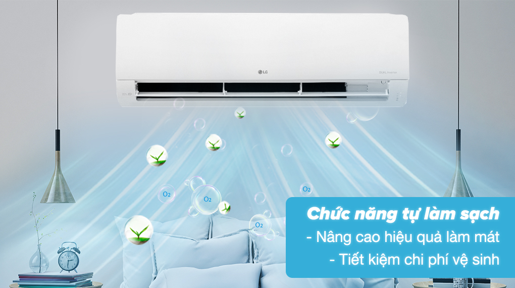 Máy lạnh LG Inverter 2.5 HP V24WIN - Chức năng tự làm sạch nâng cao hiệu quả làm mát, tiết kiệm chi phí vệ sinh Máy lạnh LG Inverter 2.5 HP V24WIN - Chức năng tự làm sạch nâng cao hiệu quả làm mát, tiết kiệm chi phí vệ sinh