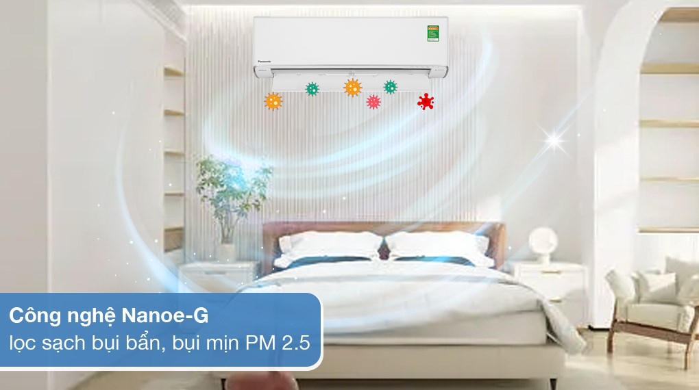 Điều hòa Panasonic Inverter 8700 BTU CU/CS-XU9ZKH-8 - Khả năng lọc không khí Điều hòa Panasonic Inverter 8700 BTU CU/CS-XU9ZKH-8 - Khả năng lọc không khí