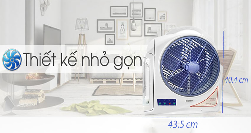 Quạt tích điện 2 bình Kentom KT9100 - Hàng chính hãng