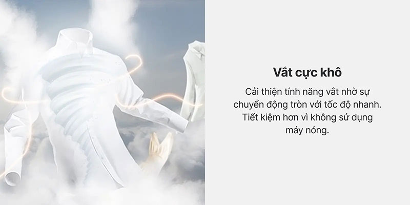 Vắt cực khô giúp quần áo mau khô, tiết kiệm thời gian